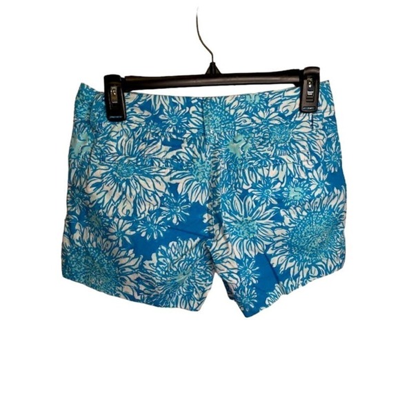 Lilly Pulitzer The Callahan Short Blue White Floral Size 00 - Picture 2 of 5